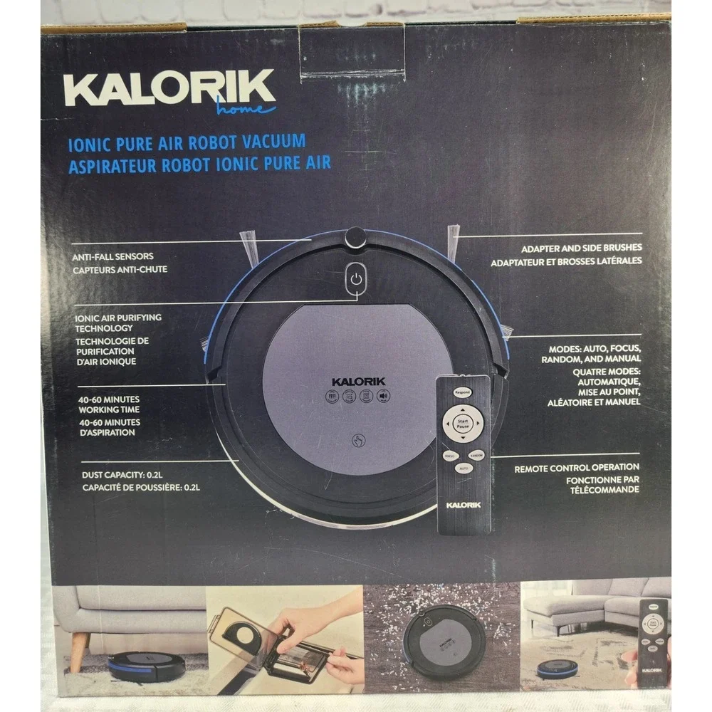 Kaloric Ionic Pure Air Robot Vacuum Cleaner 46588 GR NEW!!